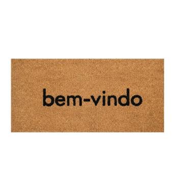 Imagem de Capacho Retangular Fibra De Coco Base PVC 70x33cm  - Bem-Vindo