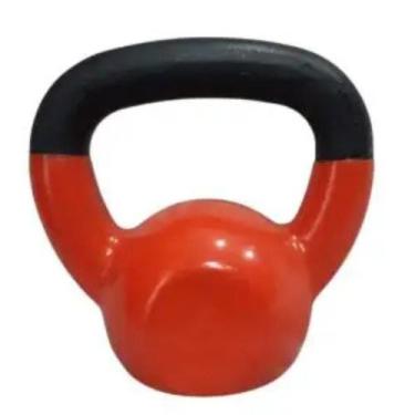Imagem de Kettlebell Unibrás Emborrachado Pegada Ferro Pintado 4 Kgs, Vermelho