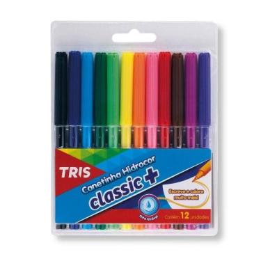Imagem de Caneta Hidrográfica Tris Classic Plus 12 Cores 657714