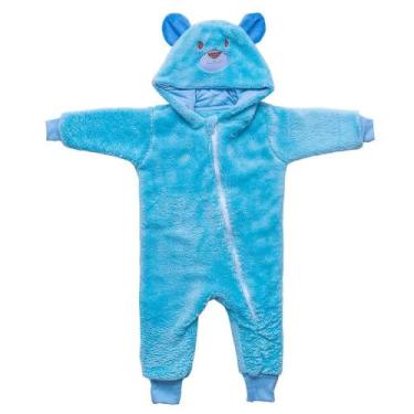 Imagem de Macacão Longo Bebê Inverno Quentinho Com Orelhinhas P ao GG - Koala Ba