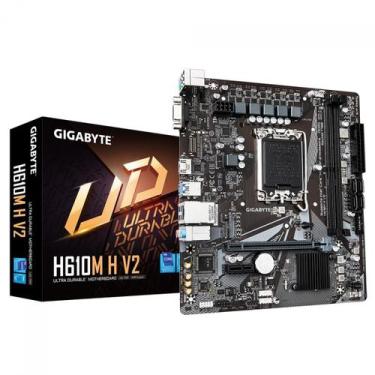 Imagem de Placa Mãe Gigabyte H610M H V2, Chipset H610, Intel LGA 1700, mATX, DDR