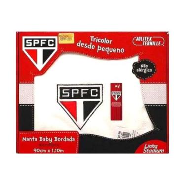 Imagem de Cobertor São Paulo Manta Bebê Bordada Jolitex