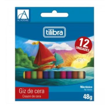 Imagem de Giz De Cera 12 Cores Académie Tilibra