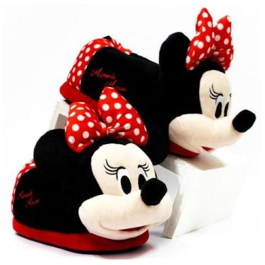 Imagem de Pantufa 3D Minnie Mouse Solado Borracha Disney Original