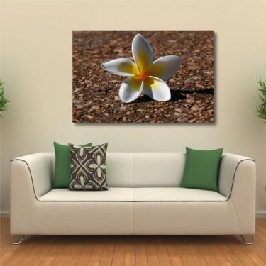Imagem de Quadro Flores Paisagem decorativo com Tela em Tecido