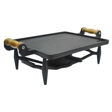 Imagem de Rechaud Retangular de Ferro Fundido Liso  Met. Venâncio