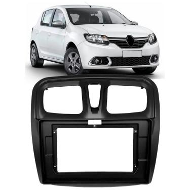 Imagem de Moldura De Painel 2 Din 9" Polegadas Renault Sandero 2017 2018 2019 2020