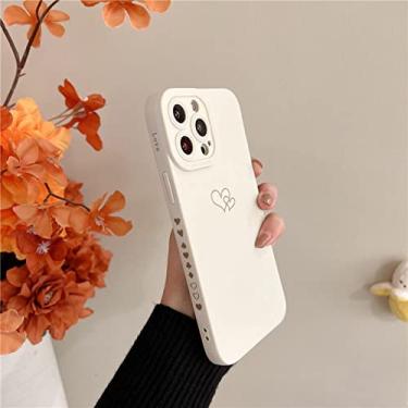 Imagem de Capa de telefone com moldura de coração de amor macio doce para iphone 11 12 13 pro max x xr xs max 7 8 plus capa à prova de choque de proteção de lente, iu6876BG, para 7 plus ou 8 plus