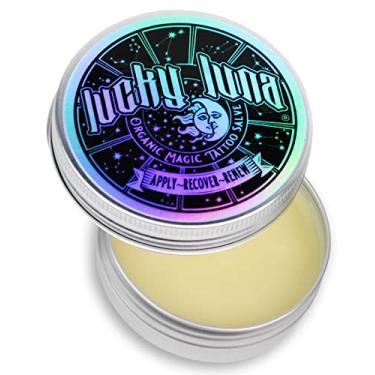 Imagem de LuckyLuna Cuidados pós-tatuagem orgânica, hidratante de tatuagem para longevidade da cor, orgânico totalmente natural, loção de tatuagem sem petróleo, sem fragrância após cuidados, clareador de tatuagem
