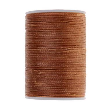 Imagem de Bonarty Fio de costura forte de poliéster para estofamento de couro 0,8 mm plano 90M - Café 3
