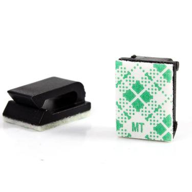 Imagem de TECKEEN 30 peças de clipe de fio autoadesivo preto para carro prendedor de cabo retangular