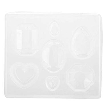 Imagem de Salmue Moldes de silicone para fundição de joias, pedra preciosa facetada transparente e cristal epóxi resina molde de silicone para joias faça-você-mesmo artesanato copos fazendo molde de silicone