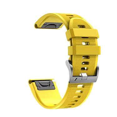Imagem de KAPPDE Pulseira de silicone 22/26MM para Garmin Fenix 7 7X 5 5X Plus 6 6X Pro 3 3HR Epix Smart Watch Band QuickFit Pulseira de ajuste fácil (Cor: I, Tamanho: Para Fenix 5X Plus 6X Pro)
