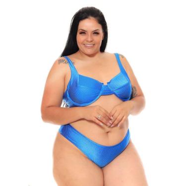 Imagem de Biquíni Aro Sem Bojo Calcinha Fio Duplo Asa Delta Plus Size