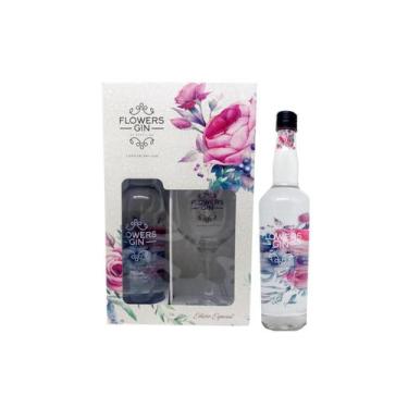 Imagem de Kit Gin Flower London Dry Gin 750ml + Taça - Flowers