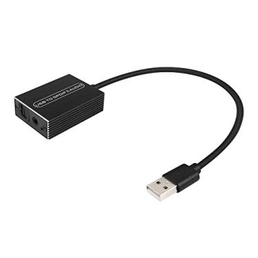 Imagem de GINTOOYUN Conversor extrator de áudio USB para Spdif óptico Toslink e conversor de adaptador de áudio de 3,5 mm para TV, PS5, PS4, PC, laptop, smartphone para amplificador de caixa de som ou Home