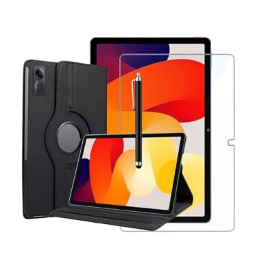 Imagem de Kit Capa Couro Giratória + Película de Vidro + Caneta Touch Para Redmi Pad SE 11 - Blance