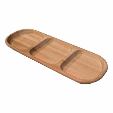 Imagem de Petisqueira Trio Tábua de Frios Tradicional Cruzeiro 45x16 Eucalipto Nude