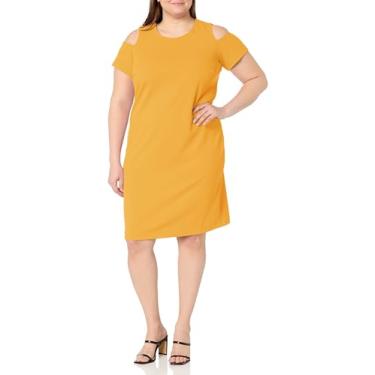 Imagem de Tommy Hilfiger Vestido feminino com ombro vazado, Girassol, 50