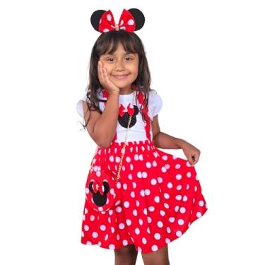 Imagem de Conjunto Jardineira Infantil Inspiração Minnie Mouse (2 Anos)
