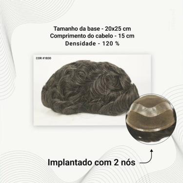Imagem de Protese Capilar Hibrida Masculina Hollywood (20X25)