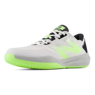 Imagem de New Balance FuelCell Propel V4 Tênis de corrida masculino, Branco/Branco-Limão Branqueado/Preto, 8 Wide