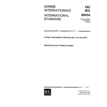 Imagem de IEC 60434 Ed. 1.0 b:1973, Aircraft electrical filament lamps