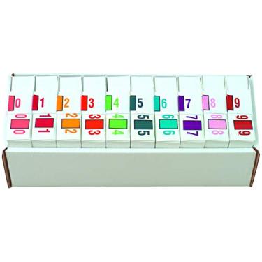 Imagem de Doctor Stuff - File Folder Labels, Complete Set of Numbers 0-9, JETER 6100 Match - JRNM Series Chart Stickers, 15/16" x 1-5/8", 1 each of 10 Rolls, 500/Roll