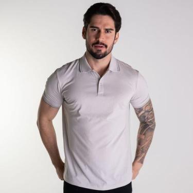 Imagem de Camisa Polo Ellus Frisos Pima Cinza Claro