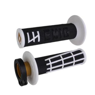 Imagem de Manopla Odi Emig Pro Mx V2 Lock-On - Preto/Branco