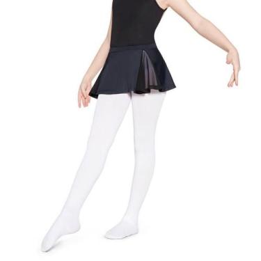 Imagem de Meia-Calça Infantil Ballet Lupo 02588-001 Pé Conversível, P, Branco an