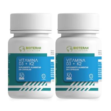 Imagem de Vitamina D3 + K2 60 Cápsulas BIOTERAH Suplemento Alta Concentração em Nutrientes