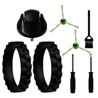 Imagem de iParto Pneus para IROBOT ROOMBA Kit de peças de reposição de rodízio dianteiro para ROOMBA i3 i3+ i4 i6 i6+ i7 i8 E5 E6 E7 j7 7550 3550 3150 5150 6198 7150 Escova lateral com ferramentas