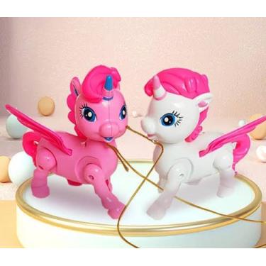Imagem de Brinquedo Pony Unicórnio com Asas Som Luz Musical Anda e Toca Musica C