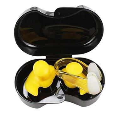 Imagem de Aymzbd Tampões para Natação E Protetores Auriculares para Natação para Esportes Aquáticos, Amarelo