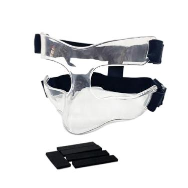 Imagem de Deevoka Máscara de basquete, protetor facial para nariz quebrado, protetor facial, protetor nasal para beisebol, Style C