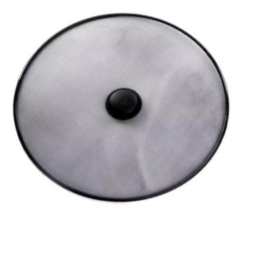 Imagem de Tampa Protetora Fritura 29cm De Metal Com Pegador Anti Pingo - clink