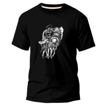 Imagem de Camiseta Algodão Premium Lisa Estampa Digital Cavalo Heroi   - NoBrand