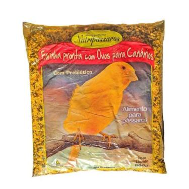 Imagem de Farinhada Pronta com Ovos para Canários 500g - Nutri Passaros