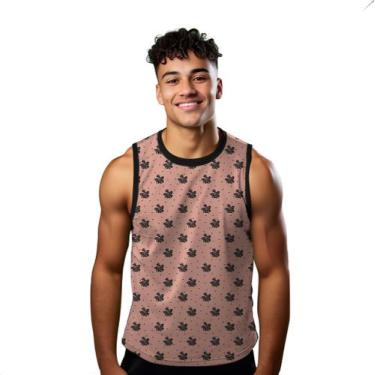 Imagem de Camiseta Regata Verão Estilo Moda Praia Flores Cartoon Black Florida 1