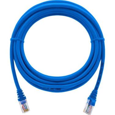 Imagem de Cabo De Rede 6 Metros Patch Cord Cat5e UTP 100% Cobre Furukawa Azul - 