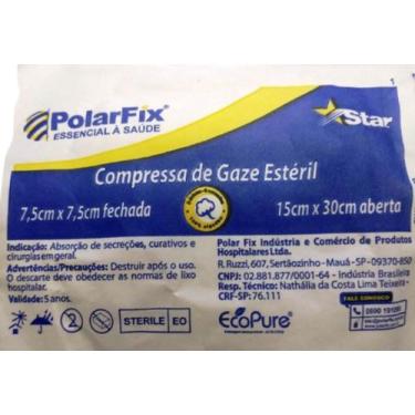 Imagem de Kit 20 Pacotes (200un) Compressa De Gaze 7,5 X 7,5cm Estéril - Polar F
