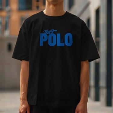 Imagem de Camiseta Masculina Polo Blu Estampada em Algodão do P ao G1, Preto, M,