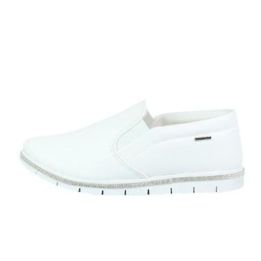 Imagem de Tenis Sophia Almeida Slip On Com Drop Detalhado, 36, Branco