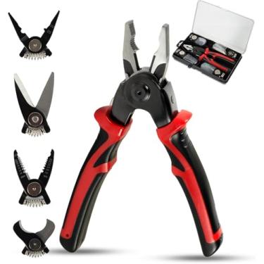 Imagem de Alicate Multifuncional, Kit Alicate, Alicate Combinado 5 em 1, Conjunto de Alicates de Decapagem Multiuso, Ferramentas de Manutenção Eletrônica para Eletricista