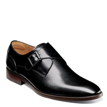 Imagem de Florsheim Sorrento Plain Toe Single Monk Strap Men's Slip On, Preto, 8 Wide