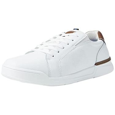 Imagem de Nunn Bush Tênis masculino Kore Tour 2.0 de couro Oxford com cadarço e estilo atlético confortável com cadarço, Branco, 39