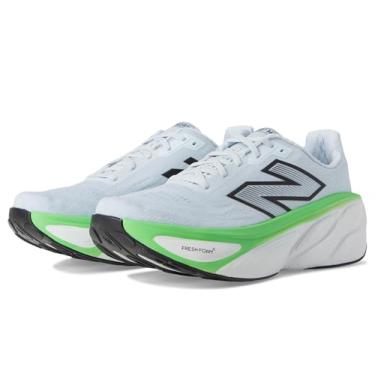 Imagem de New Balance Fresh Foam X More V5 Tênis de corrida masculino, Azul gelo/jade elétrico/preto, 15 Wide