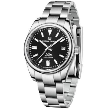 Imagem de CEYADG Pagani Design Relógios masculinos mecânicos automáticos GMT 42 mm esporte impermeável aço inoxidável safira vidro relógio de pulso, 0 preto, Mecânico