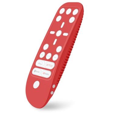 Imagem de Geekria Remote Control Cover Compatible with Sony PlayStation 5, Silicone Skin Sleeve, Shock-Absorption Washable, Full Body Protective Case (Red)